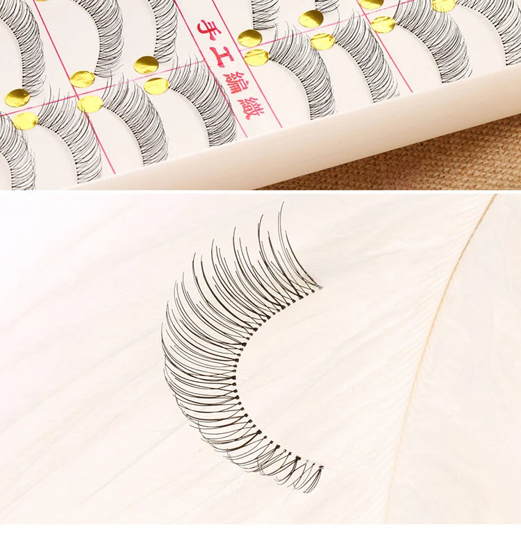 10 Pairs Handmade Natural Long False Eyelashes Makeup Maquillage Eyelashes Cilia Cilios Fake Eye Lashes Faux Cils #217