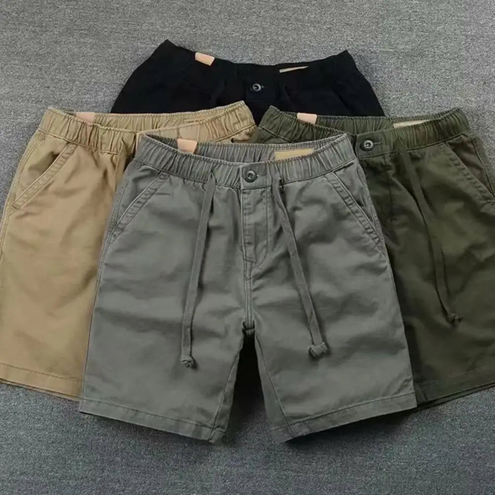 2023 Summer Shorts Men Cotton Solid Casual New High Quality Business Social Shorts Men Bermudas Loose Luxury Khaki Joggers