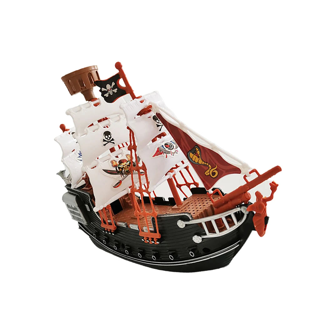 Kids Pirate Toys Pirates Ship Plaything Interesting Unique Boats Model Playthings Table Ornament Boat Toy for Home Kindergarten