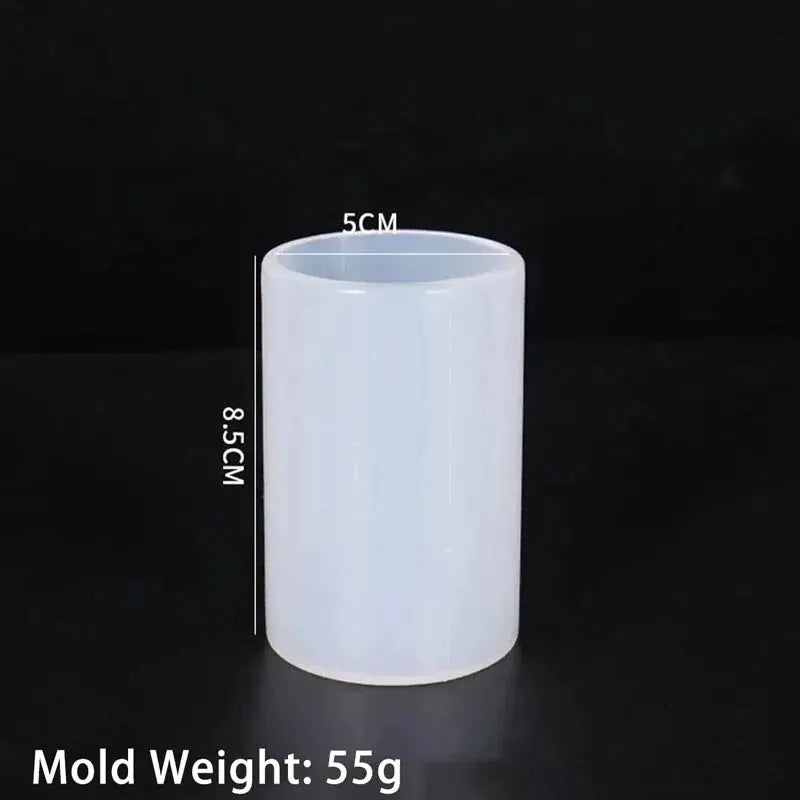 New Cylinder Silicone Candle Mold Epoxy Resin Casting DIY Crafts Wax Making Supplies Soap Gift Home Decor
