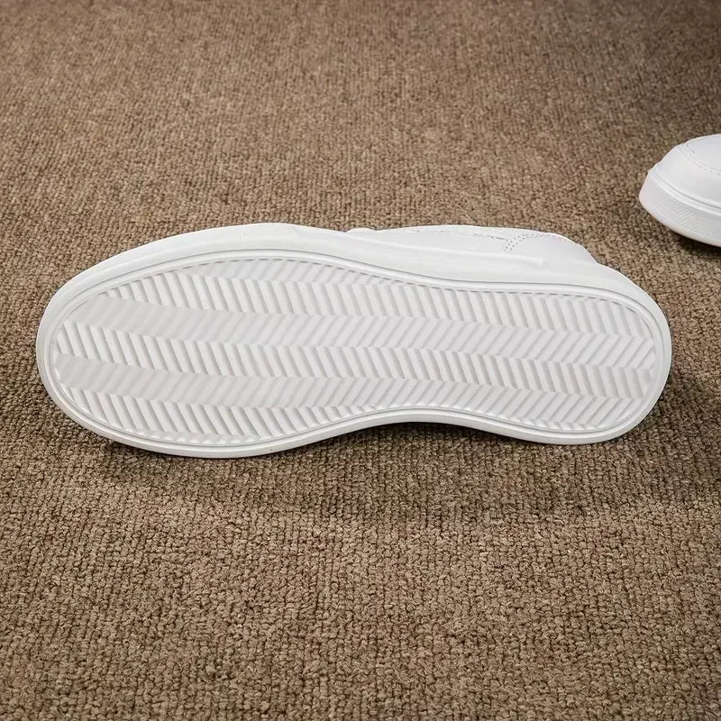 Women Casual Shoes Lace Up White Shoes Board Flat Female White PU Leather Walking Sneakers Thick Sole Outdoor Luxury Fashion