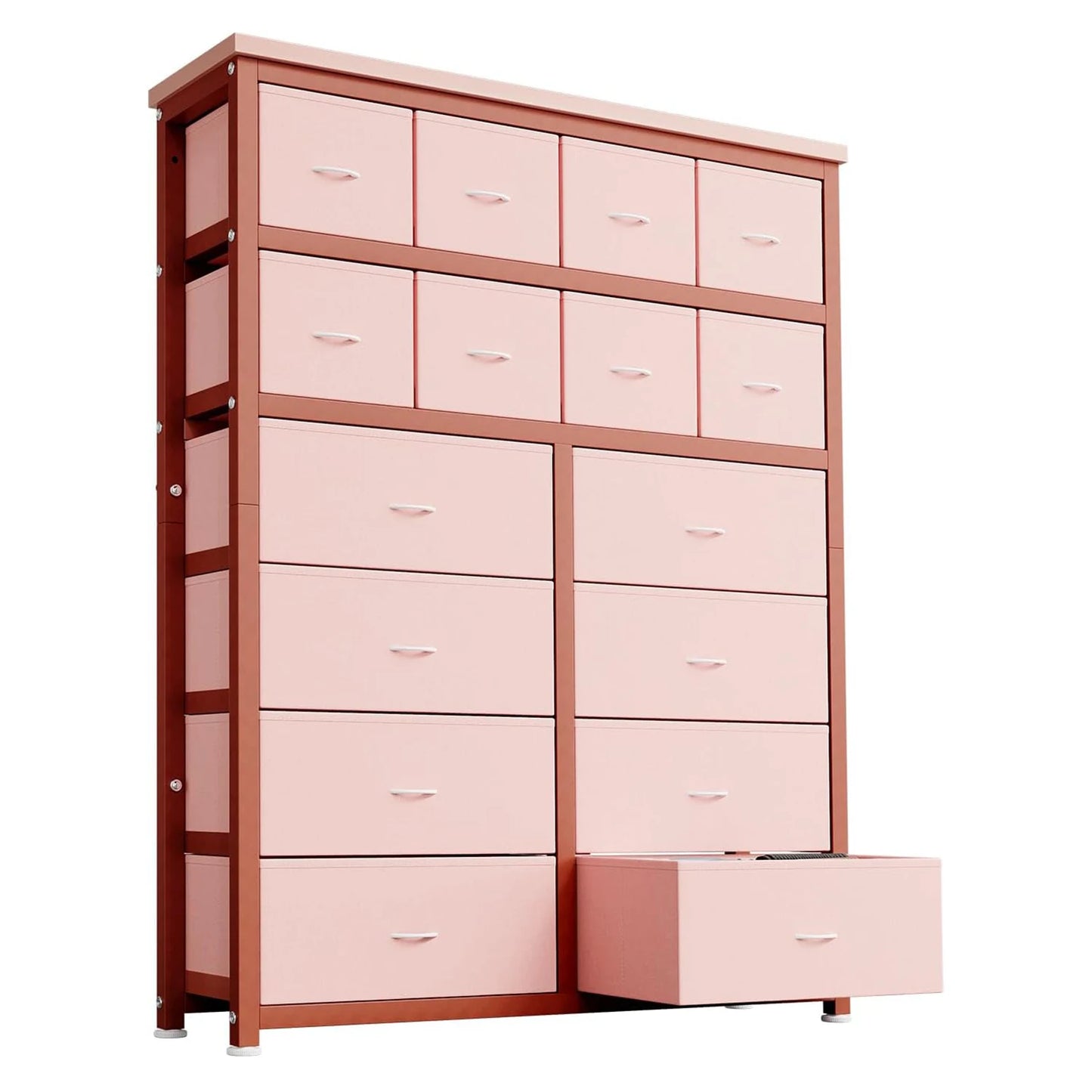 Dresser for Bedroom with 16 Drawer, Dressers & Chests of Drawers, Tall Dresser for Bedroom, Dresser Organizer with Fabric Bins