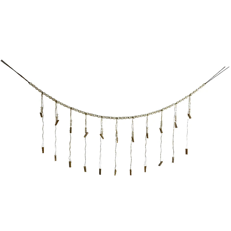 1 Pc Photo Display Wall Hanging Decor Boho Home Decoration Wooden Beads Macrame Tapestry For Wall Hanging Room Decors Aesthetic