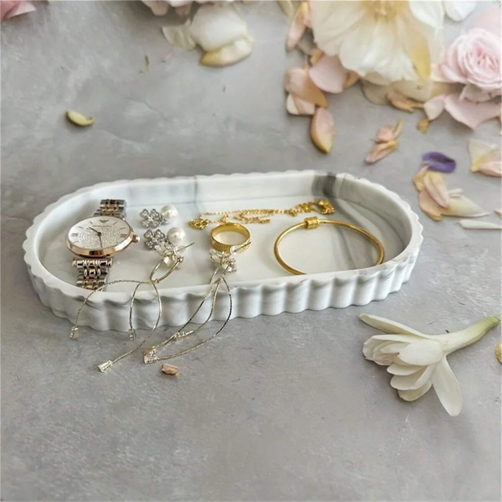 Bathroom Vanity Storage Tray Countertop Soap Scented Candles Small Plants Tray Dressing Table for Kitchen Sink Organization