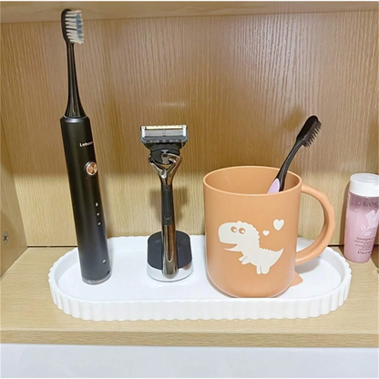 Bathroom Vanity Storage Tray Countertop Soap Scented Candles Small Plants Tray Dressing Table for Kitchen Sink Organization