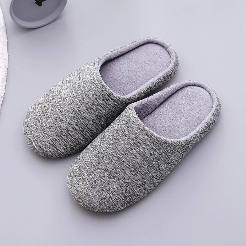 Home Slippers For Women Men Soft House Winter Indoor Light Comfort Floor Shoes Female Male Silence Slides Bedroom Japanese Style