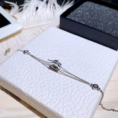 Luxury Bling AAA Zircon Buckle Women Bracelet Handmade High Quality Sparking CZ Copper Plated Read Gold Pulseras Brasselet