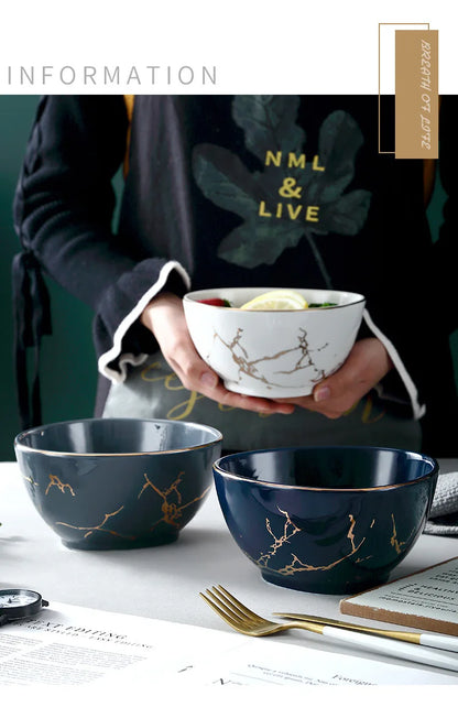 Nordic Dinner Irregular Plates Ins Gold Inlay Dinner Dish Marble Steak Plates Ceramic Dishes Tray Dinnerware Sets Drop Shipping