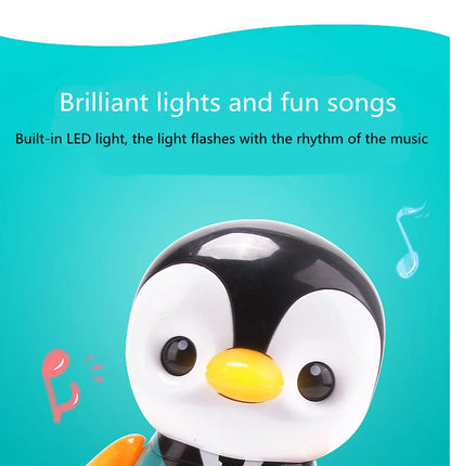 Kids Dance Robot Toy Plastic Cute Cartoon Walking Animal Electric Musical Light Shake Doll Early Educational Toys For Children