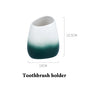 Ceramic Bathroom Accessories Sets Gradient Lotion Dispenser Pump Bottle Toothbrush Holder Mouthwash Cup Soap Dish Washing Tools