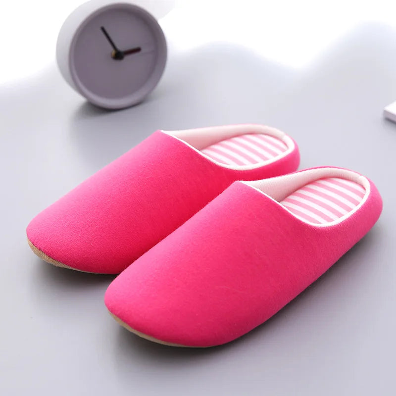 Home Slippers For Women Men Soft House Winter Indoor Light Comfort Floor Shoes Female Male Silence Slides Bedroom Japanese Style