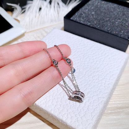 Luxury Bling AAA Zircon Buckle Women Bracelet Handmade High Quality Sparking CZ Copper Plated Read Gold Pulseras Brasselet