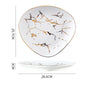 Nordic Dinner Irregular Plates Ins Gold Inlay Dinner Dish Marble Steak Plates Ceramic Dishes Tray Dinnerware Sets Drop Shipping