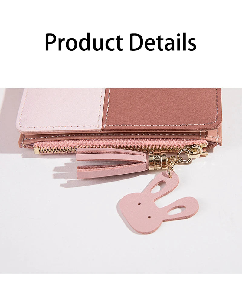 Women's Wallet PU Leather Women's Wallet Made of Leather Women Purses Card Holder Foldable Portable Lady Coin Purses