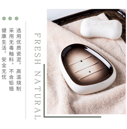 Ceramic Bathroom Accessories Sets Gradient Lotion Dispenser Pump Bottle Toothbrush Holder Mouthwash Cup Soap Dish Washing Tools