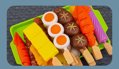 Kids Barbecue Food Set Kitchen Pretend Play Cooking Toys Girl Early Education Outdoor BBQ Parents-Child Interactive Toy