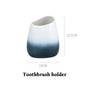 Ceramic Bathroom Accessories Sets Gradient Lotion Dispenser Pump Bottle Toothbrush Holder Mouthwash Cup Soap Dish Washing Tools