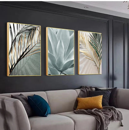 Wall Pictures For Living Room Home Decoration Palm Leaves Plant Art Canvas Painting Aloe Botanical s And Prints Modular