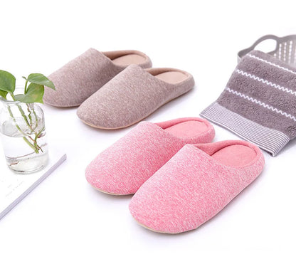 Home Slippers For Women Men Soft House Winter Indoor Light Comfort Floor Shoes Female Male Silence Slides Bedroom Japanese Style