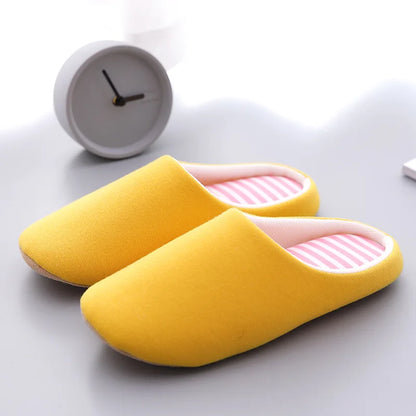 Home Slippers For Women Men Soft House Winter Indoor Light Comfort Floor Shoes Female Male Silence Slides Bedroom Japanese Style
