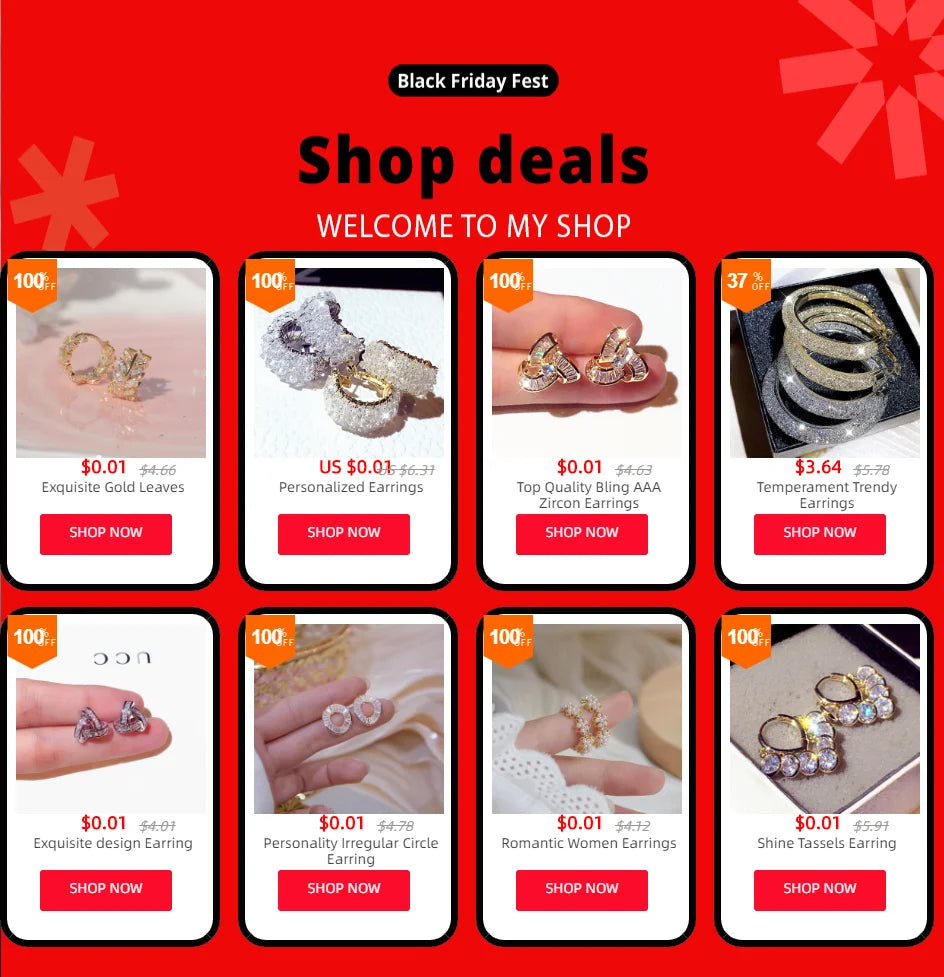 JUWANG Luxury Plated 14K Real Gold Leaves Earring Delicate Micro Inlaid Cubic Zircon CZ Stud Earrings Wedding Jewelry Pendant