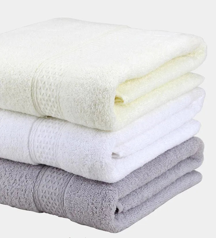 Large Bath Towels for Adults, 100% Cotton, Solid Terry, Beach Towel, Absorbent Yoga Shower Towels Bathroom, Wholesale, 70*140cm