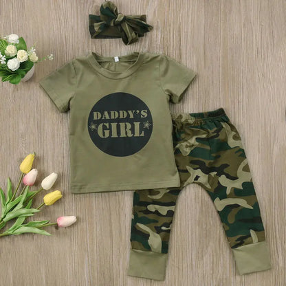 Newborn Baby Boy Clothes Camouflage Print Toddler Girl Clothes T-shirt Harem Pant 2Pcs Boys Set Children Infant Outfit A255
