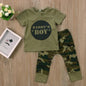 Newborn Baby Boy Clothes Camouflage Print Toddler Girl Clothes T-shirt Harem Pant 2Pcs Boys Set Children Infant Outfit A255