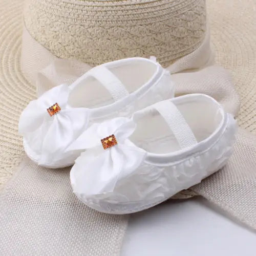 2018 Brand New Newborn Infants Toddler Baby Girl Soft Crib Shoes Moccasin Prewalker Sole Shoes Bow Lovely Cute First Walkers
