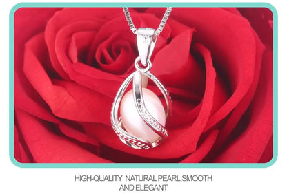 Cauuev genuine 100% Natural freshwater  Pearl Jewelry Hot Selling 925 Sterling Silver Pendant Necklace gift For Women Female Jew