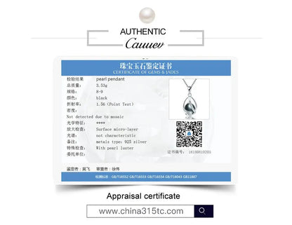 Cauuev genuine 100% Natural freshwater  Pearl Jewelry Hot Selling 925 Sterling Silver Pendant Necklace gift For Women Female Jew