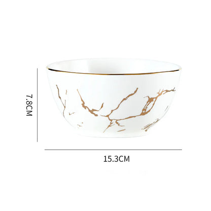 Nordic Dinner Irregular Plates Ins Gold Inlay Dinner Dish Marble Steak Plates Ceramic Dishes Tray Dinnerware Sets Drop Shipping