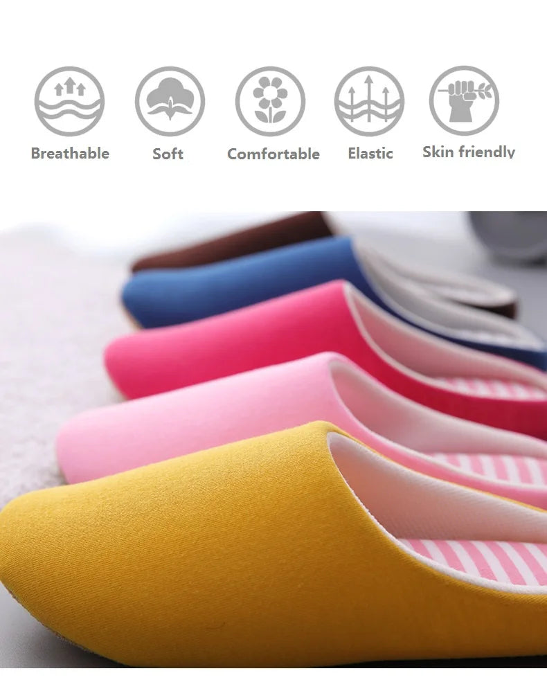 Home Slippers For Women Men Soft House Winter Indoor Light Comfort Floor Shoes Female Male Silence Slides Bedroom Japanese Style