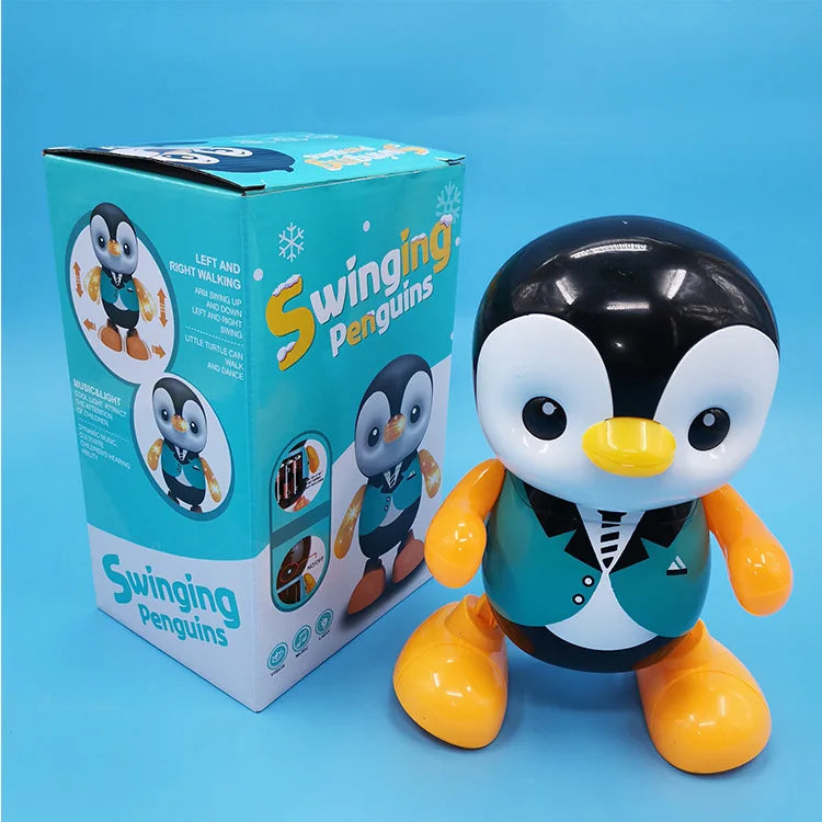 Kids Dance Robot Toy Plastic Cute Cartoon Walking Animal Electric Musical Light Shake Doll Early Educational Toys For Children