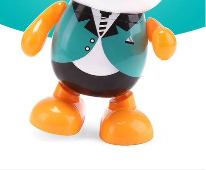 Kids Dance Robot Toy Plastic Cute Cartoon Walking Animal Electric Musical Light Shake Doll Early Educational Toys For Children