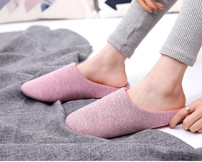 Home Slippers For Women Men Soft House Winter Indoor Light Comfort Floor Shoes Female Male Silence Slides Bedroom Japanese Style