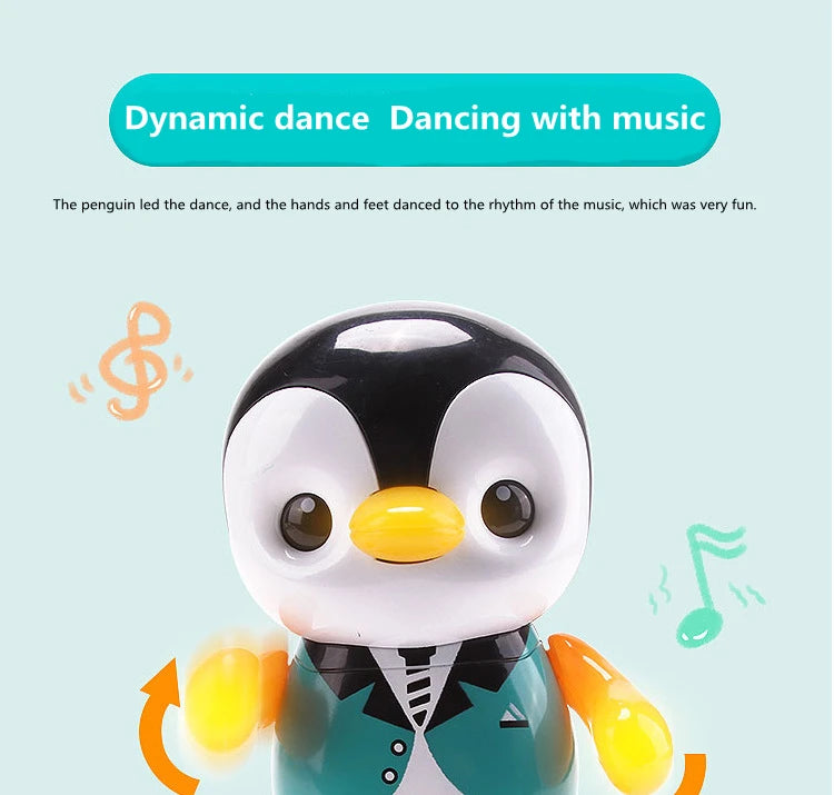 Kids Dance Robot Toy Plastic Cute Cartoon Walking Animal Electric Musical Light Shake Doll Early Educational Toys For Children