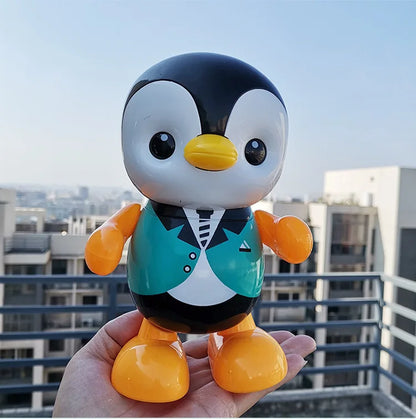 Kids Dance Robot Toy Plastic Cute Cartoon Walking Animal Electric Musical Light Shake Doll Early Educational Toys For Children