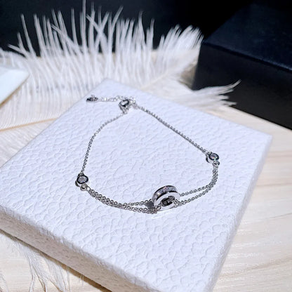 Luxury Bling AAA Zircon Buckle Women Bracelet Handmade High Quality Sparking CZ Copper Plated Read Gold Pulseras Brasselet