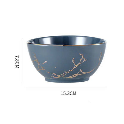 Nordic Dinner Irregular Plates Ins Gold Inlay Dinner Dish Marble Steak Plates Ceramic Dishes Tray Dinnerware Sets Drop Shipping
