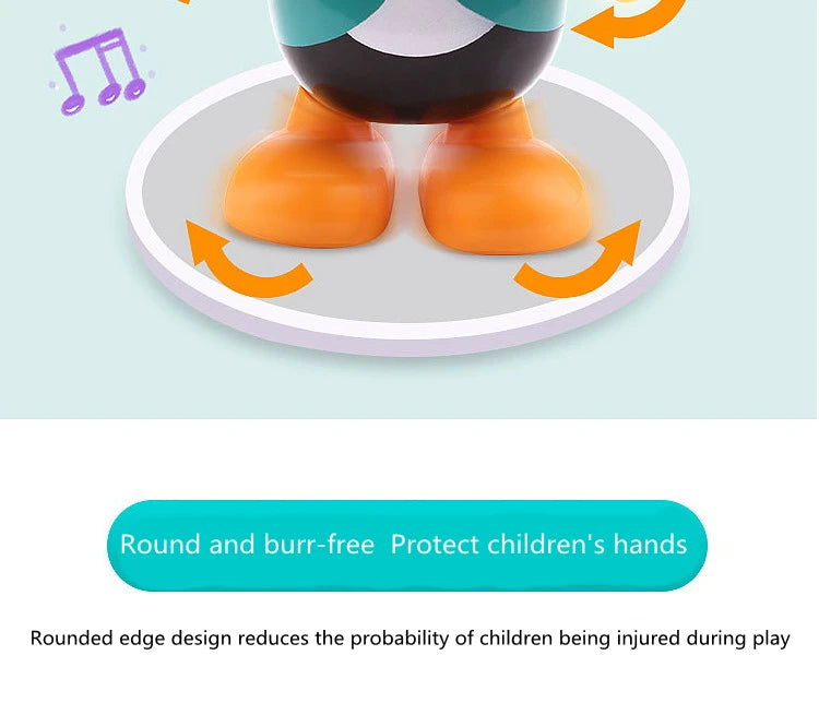 Kids Dance Robot Toy Plastic Cute Cartoon Walking Animal Electric Musical Light Shake Doll Early Educational Toys For Children