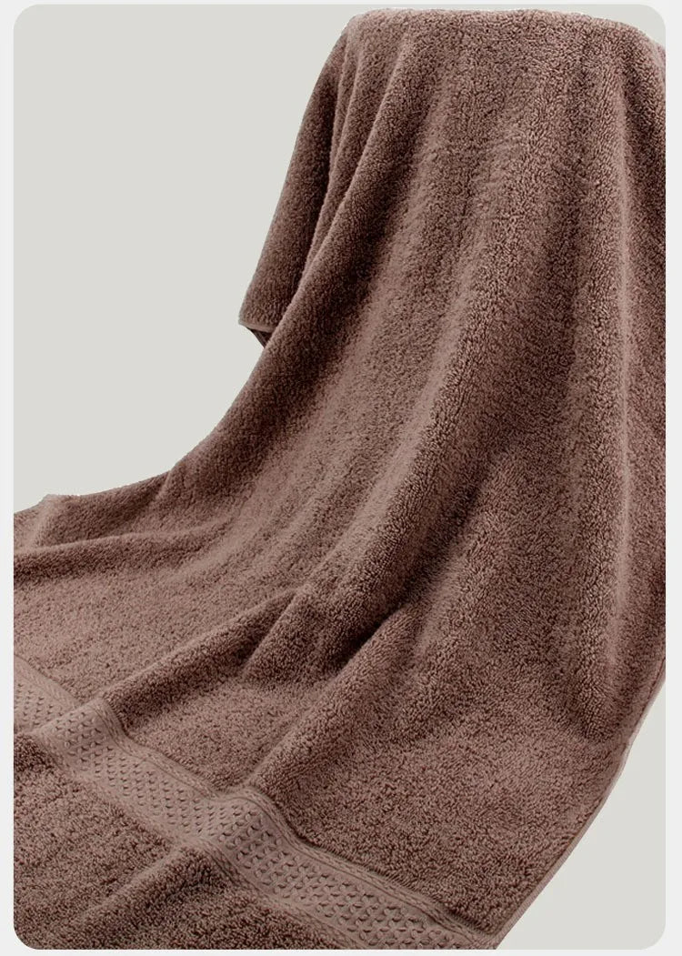 Large Bath Towels for Adults, 100% Cotton, Solid Terry, Beach Towel, Absorbent Yoga Shower Towels Bathroom, Wholesale, 70*140cm