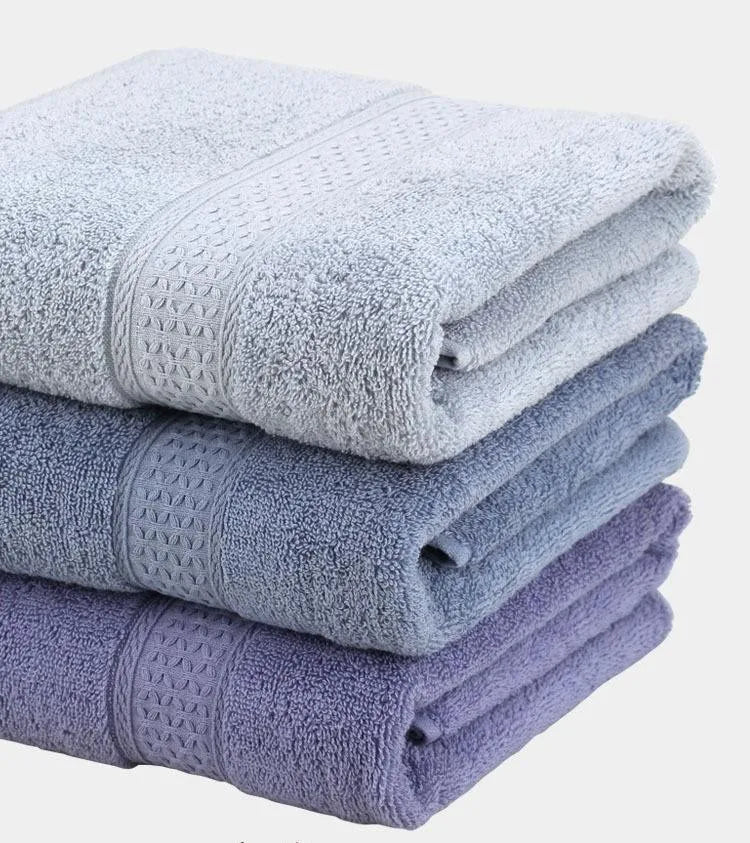 Large Bath Towels for Adults, 100% Cotton, Solid Terry, Beach Towel, Absorbent Yoga Shower Towels Bathroom, Wholesale, 70*140cm