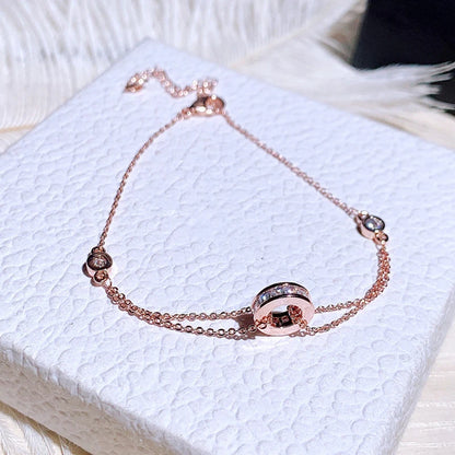 Luxury Bling AAA Zircon Buckle Women Bracelet Handmade High Quality Sparking CZ Copper Plated Read Gold Pulseras Brasselet