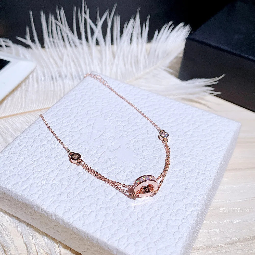 Luxury Bling AAA Zircon Buckle Women Bracelet Handmade High Quality Sparking CZ Copper Plated Read Gold Pulseras Brasselet