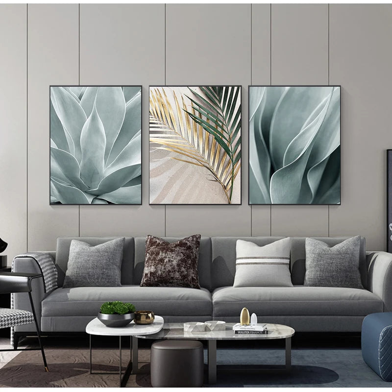 Wall Pictures For Living Room Home Decoration Palm Leaves Plant Art Canvas Painting Aloe Botanical s And Prints Modular