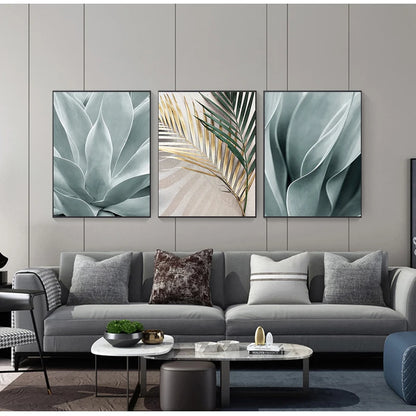 Wall Pictures For Living Room Home Decoration Palm Leaves Plant Art Canvas Painting Aloe Botanical s And Prints Modular