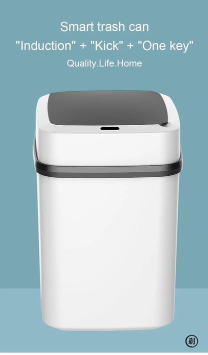 Kitchen Trash Bin 13L Bathroom Touch Trash Can In The Toilet Smart Garbage Bucket Waste Bins Dustbin Smart Trash Can Kitchen