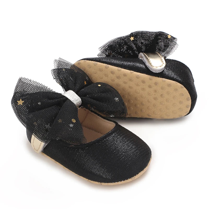 Black British Retro Princess Shoes For Spring And Autumn 0-18 Months Baby Shoes With Soft Soles And Non Slip Baby Walking Shoes