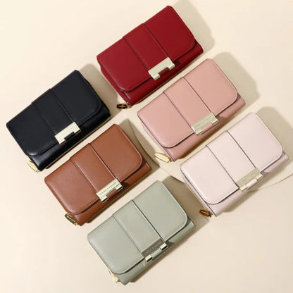 Women Wallets And Purses Vintage  PU Leather Wallet Female Clutch Purse Hasp Phone Bag Girls Card Bags
